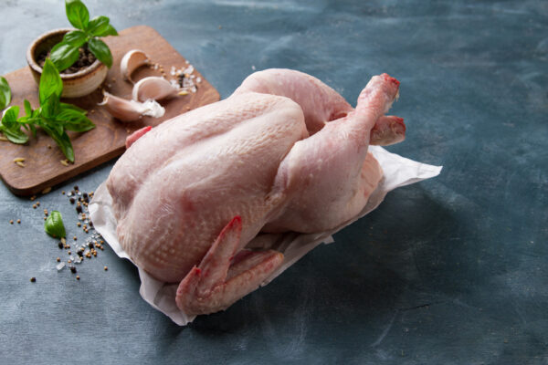 Fresh, Free-Range Non-GMO Whole Chicken with Skin (Uncut)